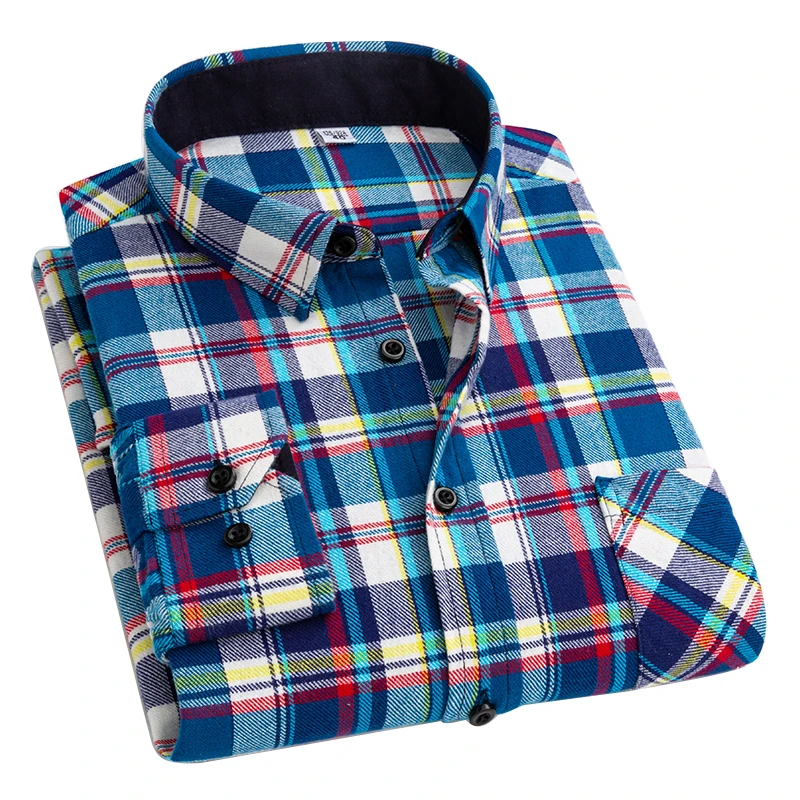 Long Sleeve Shirt Men 100% Cotton Flannel Oversized Plaid Button Up Blouses Trends Vintage Shirts Luxury Camisa Hombre
Long Sleeve Shirt Men 100% Cotton Flannel Oversized Plaid Button Up Blouses Trends Vintage Shirts Luxury Camisa Hombre