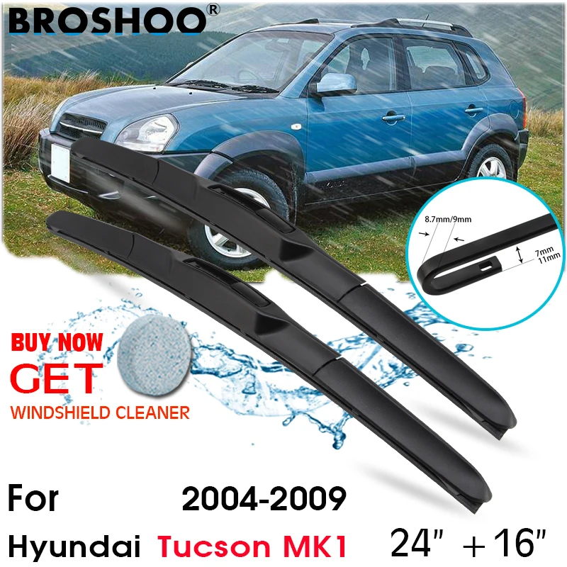 Car Wiper Blade Front Window Windscreen Windshield Wiper Blades J hook Auto Accessories For Hyundai Tucson MK1 24"+16" 2004-2009
Car Wiper Blade Front Window Windscreen Windshield Wiper Blades J hook Auto Accessories For Hyundai Tucson MK1 24"+16" 2004-2009