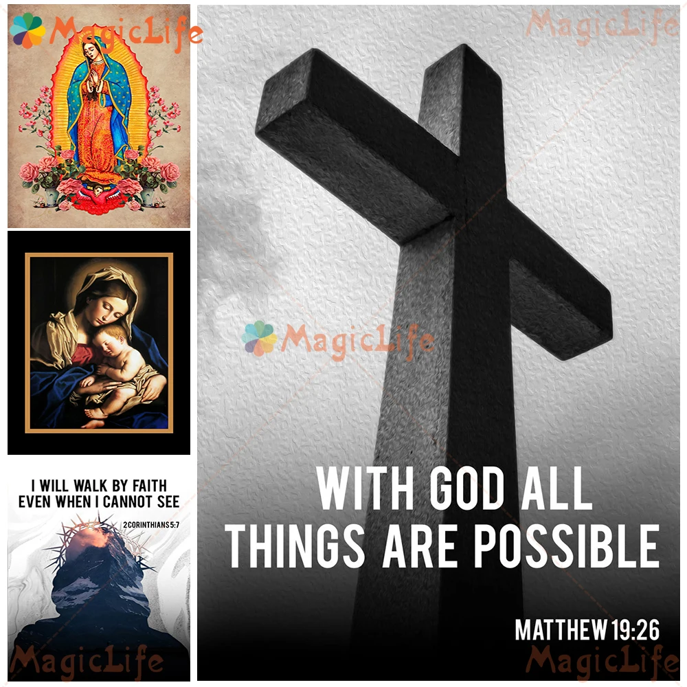 Christianity And Cross Wall Art Canvas Painting God And Virgin Posters And Prints For Living Room Decor Wall Picture Unframed
Christianity And Cross Wall Art Canvas Painting God And Virgin Posters And Prints For Living Room Decor Wall Picture Unframed
