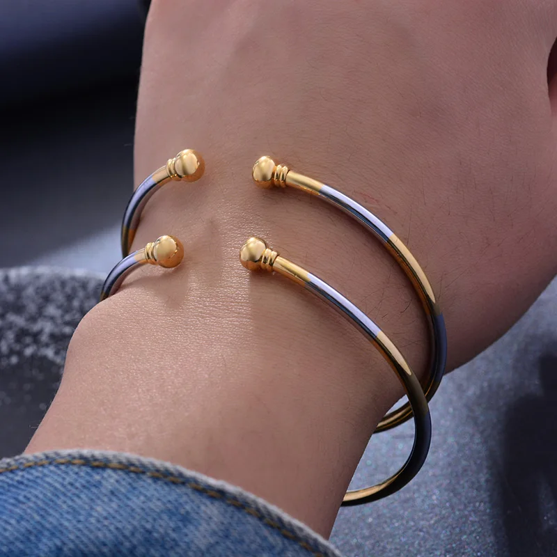 open Ethiopian Dubai Two-color Gold Color Cuff Bangles For Women Wife African/Arab/Wedding Bracelets Party Gifts can open
open Ethiopian Dubai Two-color Gold Color Cuff Bangles For Women Wife African/Arab/Wedding Bracelets Party Gifts can open