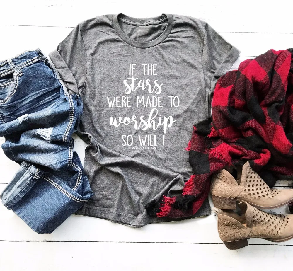 Jesus Tees If The Stars Were Made To Worship So Will I T-shirt Religion Christian Funny Women Casual Faith TShirt
Jesus Tees If The Stars Were Made To Worship So Will I T-shirt Religion Christian Funny Women Casual Faith TShirt