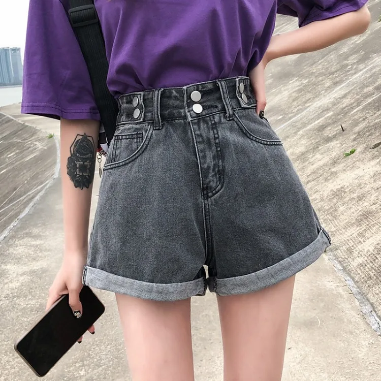 Denim Shorts Women Grey Black Blue Apricot Short Jeans Wide Leg Vintage Solid High Waist Shorts Women Summer Twerk Shorts Mujer
Denim Shorts Women Grey Black Blue Apricot Short Jeans Wide Leg Vintage Solid High Waist Shorts Women Summer Twerk Shorts Mujer