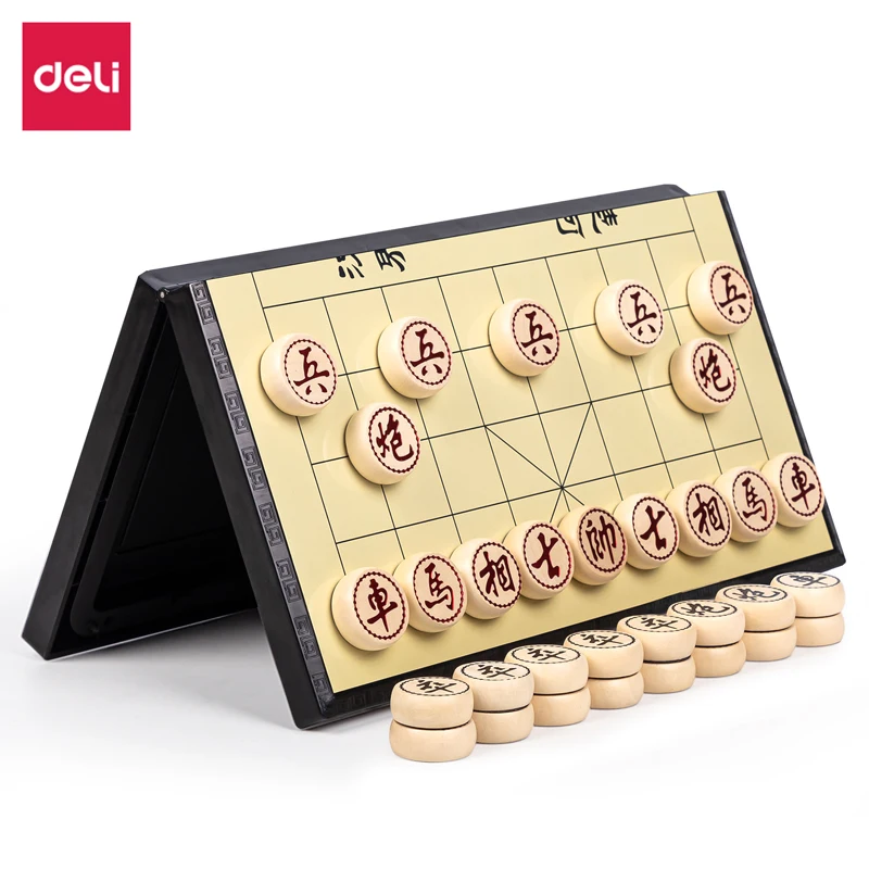 Deli 6753 Magnetic Chinese Chess 29x30cm size Wooden Chess Pieces Folded chessboard Student Kids Chess
Deli 6753 Magnetic Chinese Chess 29x30cm size Wooden Chess Pieces Folded chessboard Student Kids Chess
