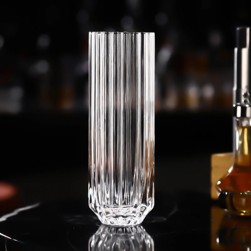 Glass Cup Striped Bud Straight Cocktail Juice Long Drink Milk Shake Cup Flask Liquor Vodka Glasses for Champagne Glasses of Wine
Glass Cup Striped Bud Straight Cocktail Juice Long Drink Milk Shake Cup Flask Liquor Vodka Glasses for Champagne Glasses of Wine