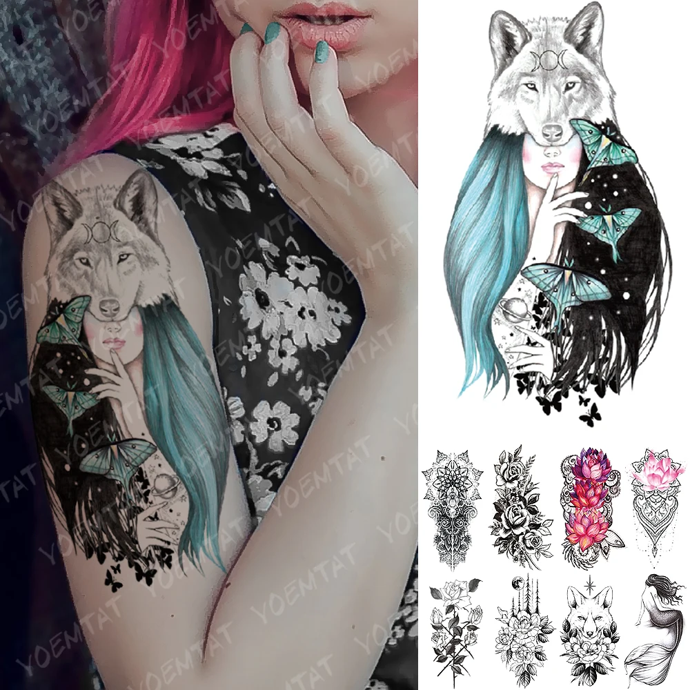 Waterproof Temporary Tattoo Sticker Pink Lotus Rose Lace Flowers Flash Tattoos Snake Dragon Body Art Arm Fake Tatoo Women Men
Waterproof Temporary Tattoo Sticker Pink Lotus Rose Lace Flowers Flash Tattoos Snake Dragon Body Art Arm Fake Tatoo Women Men