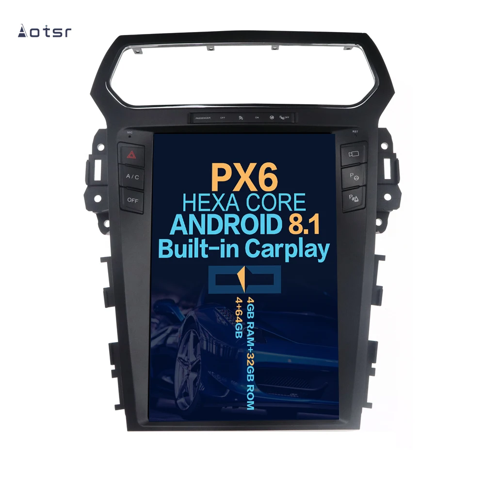 Aotsr Tesla 12.1" Vertical screen Android 8.1 Car DVD Multimedia player carplay GPS Navigation For FORD Explorer 2011-2019
Aotsr Tesla 12.1" Vertical screen Android 8.1 Car DVD Multimedia player carplay GPS Navigation For FORD Explorer 2011-2019