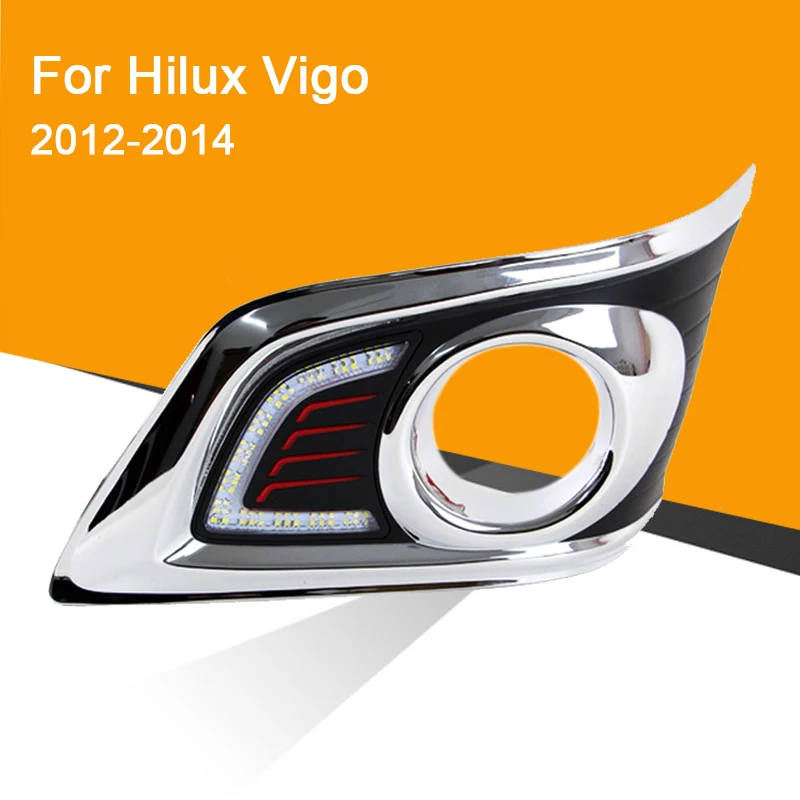 1 Pair DRL Daytime Running Light for Toyota Hilux Vigo 2012 2013 2014 Front Left Right Fog Light Chrome Cover with Wire Relay
1 Pair DRL Daytime Running Light for Toyota Hilux Vigo 2012 2013 2014 Front Left Right Fog Light Chrome Cover with Wire Relay