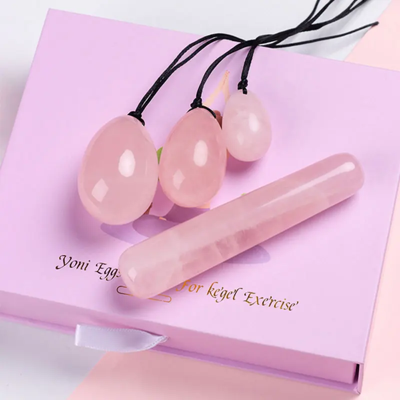 Natural Rose Quartz Yoni Egg Set Jade Eggs Women Kegel Exerciser Vaginal Muscles Tightening Ball Crystal Yoni Eggs With Box
Natural Rose Quartz Yoni Egg Set Jade Eggs Women Kegel Exerciser Vaginal Muscles Tightening Ball Crystal Yoni Eggs With Box