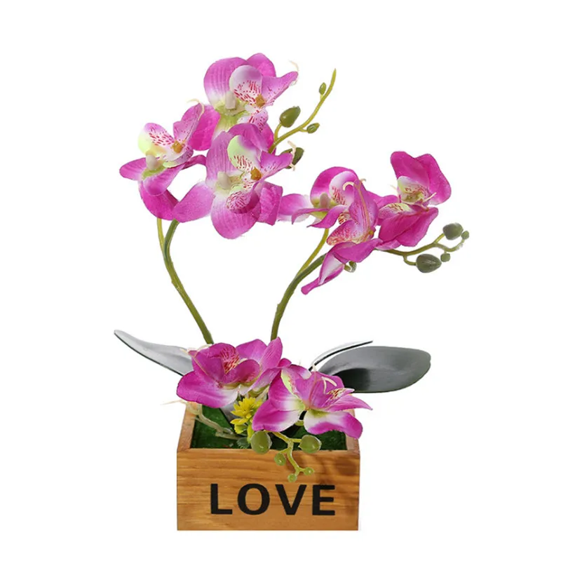 1 Set Butterfly Orchid Potted Plant Artificial Silk Flower Bonsai Wooden Flowerpot New Year Wedding Home Garden Decoration
1 Set Butterfly Orchid Potted Plant Artificial Silk Flower Bonsai Wooden Flowerpot New Year Wedding Home Garden Decoration
