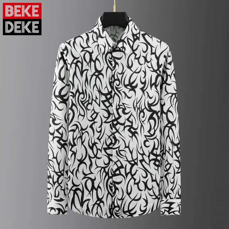 Print 100%Cotton Shirt Mens Slim Fit Turn-Down Collar Single-Breasted Long-Sleeve Floral Tops Four Seasons Males Cardigan Shirts
Print 100%Cotton Shirt Mens Slim Fit Turn-Down Collar Single-Breasted Long-Sleeve Floral Tops Four Seasons Males Cardigan Shirts