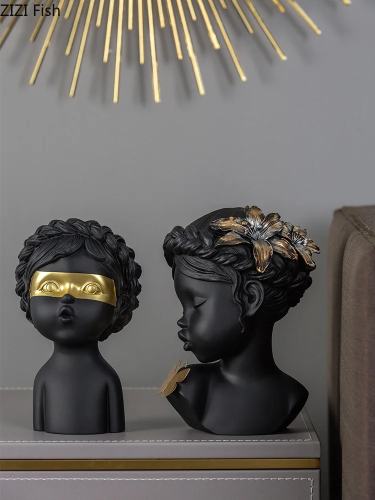 Resin Creativity Girl Figure Statue Handicraft Furnishings Golden Children's Room Characters and Crafts Modern Home Decoration
Resin Creativity Girl Figure Statue Handicraft Furnishings Golden Children's Room Characters and Crafts Modern Home Decoration