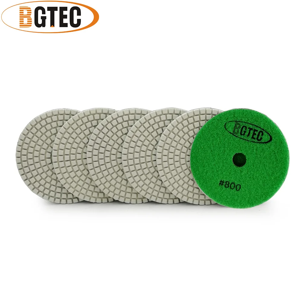 BGTEC 4 дюйма 6 шт #800 влажные Алмазные Гибкие Полировальные колодки для гранита, мрамора, керамического шлифовального диска
BGTEC 4 дюйма 6 шт #800 влажные Алмазные Гибкие Полировальные колодки для гранита, мрамора, керамического шлифовального диска