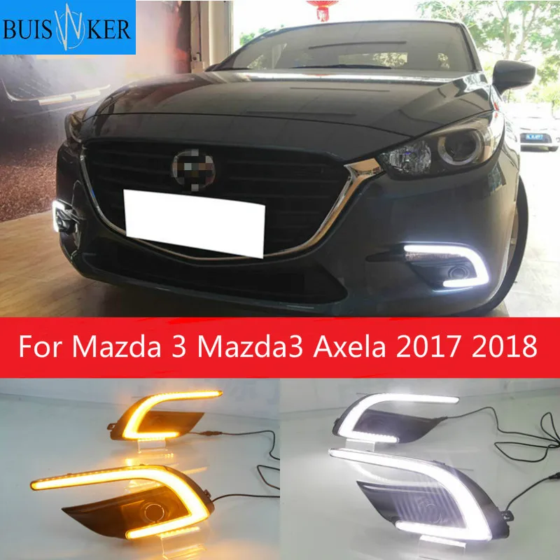 For Mazda 3 Mazda3 Axela 2017 2018 Driving ABS DRL with yellow turn signal Daytime Running Light fog lamp Relay Daylight 
For Mazda 3 Mazda3 Axela 2017 2018 Driving ABS DRL with yellow turn signal Daytime Running Light fog lamp Relay Daylight