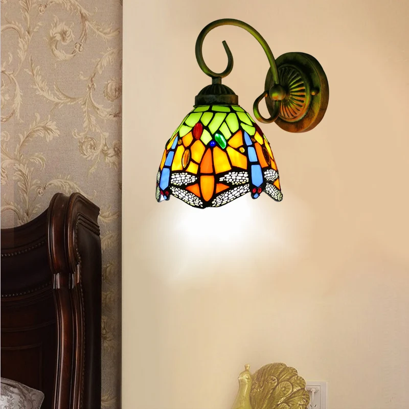 LED Wall Lamp Tiffany European Furniture Mediterranean Retro Colorful Glass Mirror Front Light Corridor Balcony Decoration Lamp
LED Wall Lamp Tiffany European Furniture Mediterranean Retro Colorful Glass Mirror Front Light Corridor Balcony Decoration Lamp