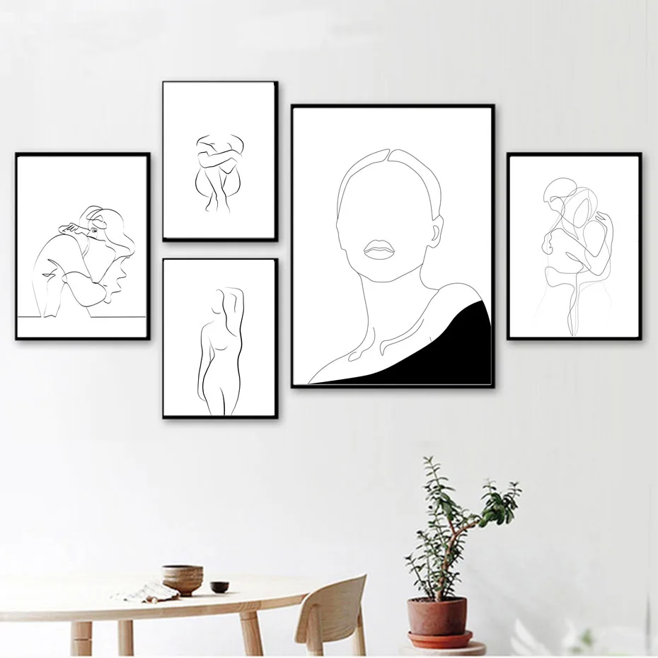 Abstract Line Drawing Love Girl Figure Wall Art Canvas Painting Nordic Posters And Prints Wall Pictures For Living Room Decor
Abstract Line Drawing Love Girl Figure Wall Art Canvas Painting Nordic Posters And Prints Wall Pictures For Living Room Decor