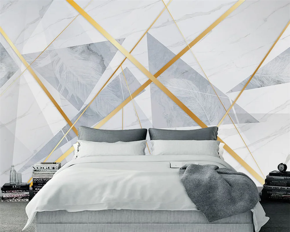 beibehang Customized modern minimalist feather geometric marble pattern stitching TV background wallpaper papier peint
beibehang Customized modern minimalist feather geometric marble pattern stitching TV background wallpaper papier peint
