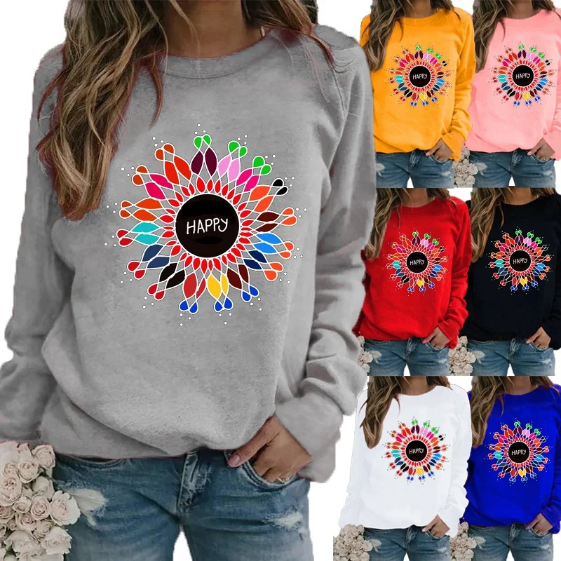Winter Casual Women Fashion Printed Round Neck Long Sleeved Sweatshirt Loose Ladies Graphic T-shirt Blouse Plus Size
Winter Casual Women Fashion Printed Round Neck Long Sleeved Sweatshirt Loose Ladies Graphic T-shirt Blouse Plus Size