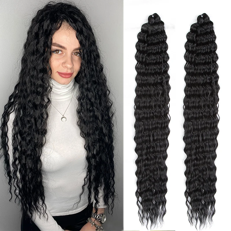 30 Inch Soft Water Wave Crochet Hair Synthetic Goddess Braiding Hair Extensions Natural Wavy Black Red Curly Hair Extensions
30 Inch Soft Water Wave Crochet Hair Synthetic Goddess Braiding Hair Extensions Natural Wavy Black Red Curly Hair Extensions