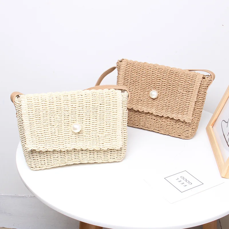 Pearl Woven Bag Shoulder Messenger Fashion Straw Woven Bag Female Fairy Seaside Vacation Bag Small Square Bag Tide
Pearl Woven Bag Shoulder Messenger Fashion Straw Woven Bag Female Fairy Seaside Vacation Bag Small Square Bag Tide