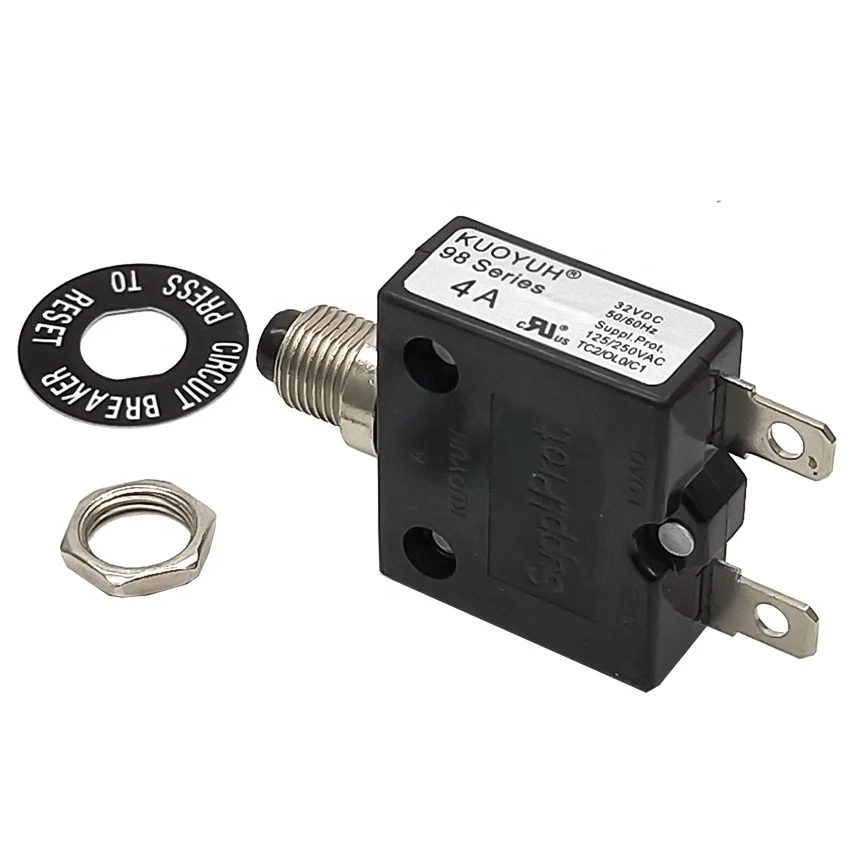 KUOYUH 3A 4A 5A 6A 7A 8A 9A 10A 15A 16A 18A 20A 25A 30overload Protector Push Button Switch Manual Reset Circuit Breaker Switch
KUOYUH 3A 4A 5A 6A 7A 8A 9A 10A 15A 16A 18A 20A 25A 30overload Protector Push Button Switch Manual Reset Circuit Breaker Switch