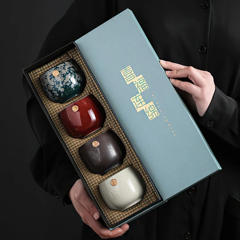 Ceramic Cup Gift Box Japanese Retro Kiln Change Clay 60ML Water Ware Bar Decoration Household Kitchen Supplies Drinkware
Ceramic Cup Gift Box Japanese Retro Kiln Change Clay 60ML Water Ware Bar Decoration Household Kitchen Supplies Drinkware