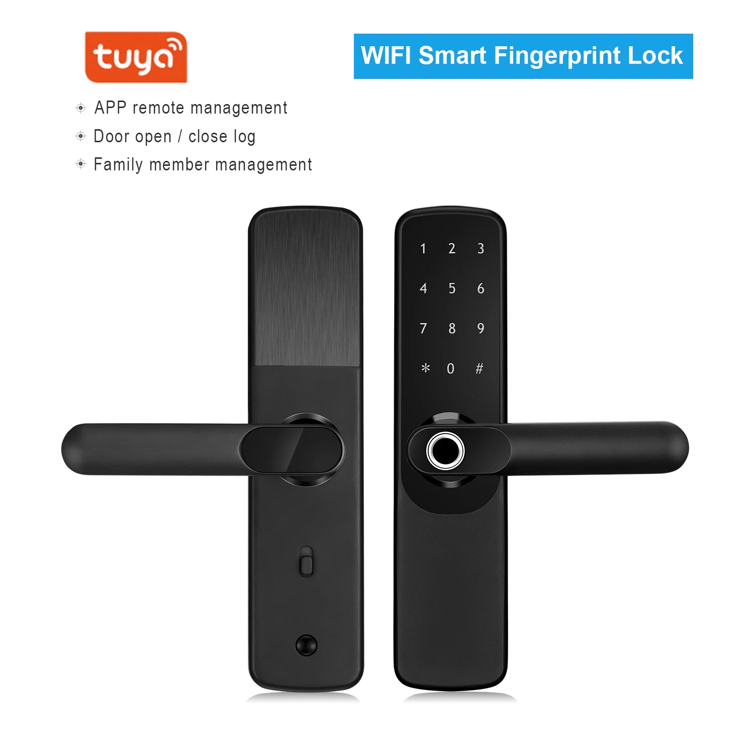 TUYA Smart Door Lock Security WIFI Smart Lock Password Fingerprint Lock IC Card Remote Control By APP For Smart Home Door Locks
TUYA Smart Door Lock Security WIFI Smart Lock Password Fingerprint Lock IC Card Remote Control By APP For Smart Home Door Locks