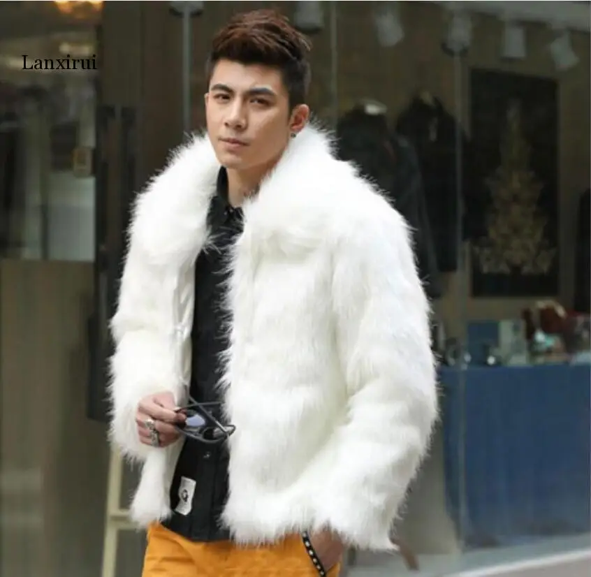 Veste Cuir Homme Jacket Faux Leather Men White Black Fashion Coat Fur Fox Fur Lapel Men's Casual Slim Coat Jaqueta Motoqueiro
Veste Cuir Homme Jacket Faux Leather Men White Black Fashion Coat Fur Fox Fur Lapel Men's Casual Slim Coat Jaqueta Motoqueiro