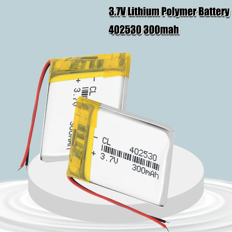 300mAh Rechargeable Lithium Ion Battery 3.7 V 402530 Li-polymer Batteries Electric Toy LED Light Headset Bateria
300mAh Rechargeable Lithium Ion Battery 3.7 V 402530 Li-polymer Batteries Electric Toy LED Light Headset Bateria