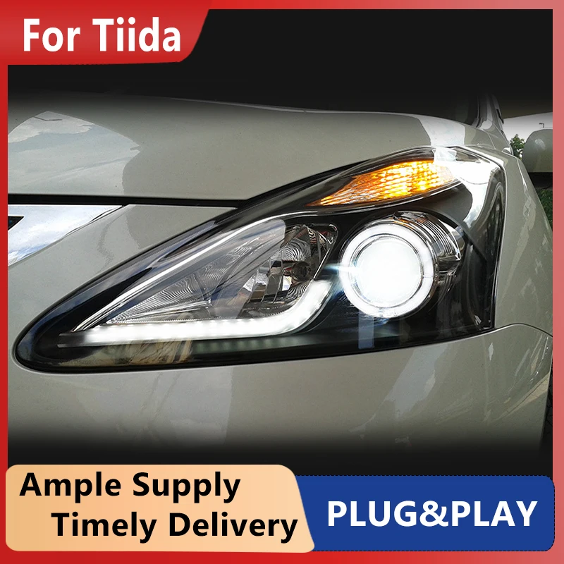 Автомобильные фары для Nissan Tiida 2011-2015 светодиодные фары DRL, ходовые огни Bi-Xenon Beam Противотуманные фары с ангельскими глазками Auto
Автомобильные фары для Nissan Tiida 2011-2015 светодиодные фары DRL, ходовые огни Bi-Xenon Beam Противотуманные фары с ангельскими глазками Auto