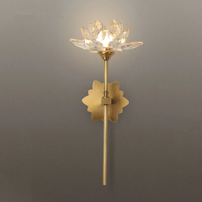 Art Lotus Copper Metal Bedroom Bedside Bar Dinner Decor Wall Sconce Lighting Chinese Style Parlor Crystal Wall Lamps
Art Lotus Copper Metal Bedroom Bedside Bar Dinner Decor Wall Sconce Lighting Chinese Style Parlor Crystal Wall Lamps