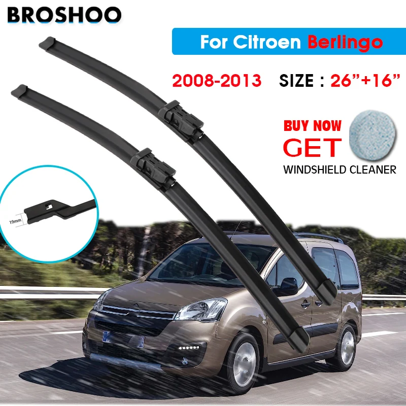 Car Wiper Blade For Citroen Berlingo 26"+16" 2008-2013 Auto Windscreen Windshield Wiper Blades Window Wash Push Button Arm
Car Wiper Blade For Citroen Berlingo 26"+16" 2008-2013 Auto Windscreen Windshield Wiper Blades Window Wash Push Button Arm