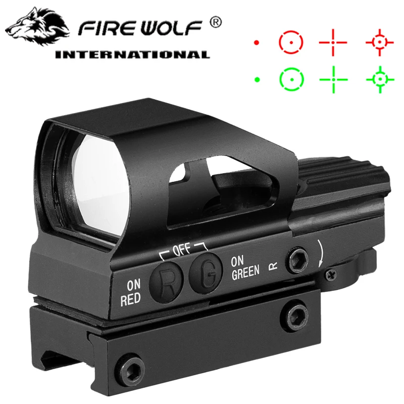 Tactical Red Dot Sight Riflescope Hunting Optics Holographic Reflex 20mm Rail 4 Reticle Tactical Scope Collimator Sight
Tactical Red Dot Sight Riflescope Hunting Optics Holographic Reflex 20mm Rail 4 Reticle Tactical Scope Collimator Sight