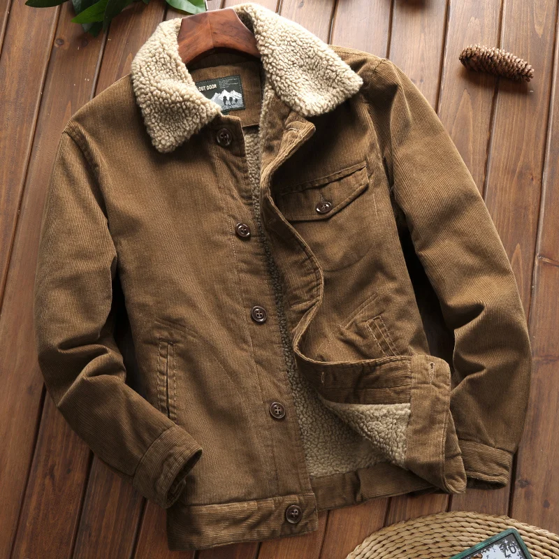 Winter 2022 Men's Fleece Jacket Corduroy Coats Thick Warm Casual Parka Outwear Jackets Men Jaquetas Masculina Inverno Coat B581
Winter 2022 Men's Fleece Jacket Corduroy Coats Thick Warm Casual Parka Outwear Jackets Men Jaquetas Masculina Inverno Coat B581