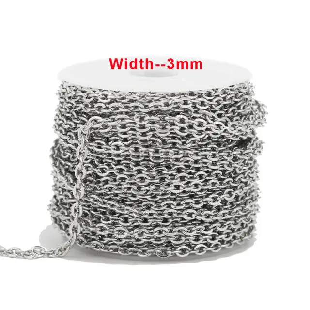 10 Meters 3mm Width Stainless Steel Link Chains O Chain Findings For DIY Jewelry Necklaces Bracelets Making Top Quality
10 Meters 3mm Width Stainless Steel Link Chains O Chain Findings For DIY Jewelry Necklaces Bracelets Making Top Quality
