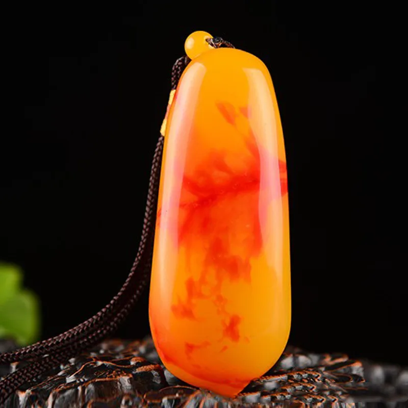 Natural Xinjiang Gobi Handle Piece Chicken Blood Jade Pendant Men's and Women's Yellow and Red Sweater Chain
Natural Xinjiang Gobi Handle Piece Chicken Blood Jade Pendant Men's and Women's Yellow and Red Sweater Chain