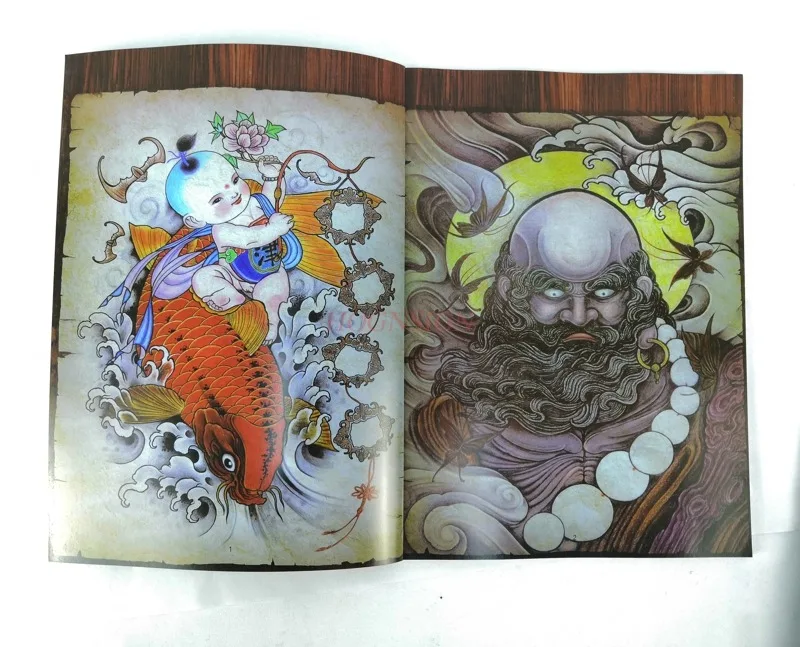 Tattoo book Manuscript Tattoo Pattern Tattoo Books Prajna Guan Gong Buddha Fairy Carp
Tattoo book Manuscript Tattoo Pattern Tattoo Books Prajna Guan Gong Buddha Fairy Carp