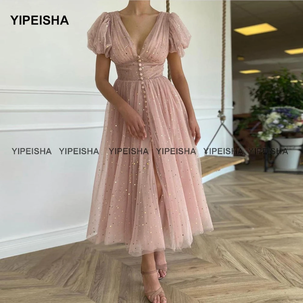 Yipeisha Блеск Румяна розовое короткое платье для выпускного вечера с v-образным вырезом платье с рукавами-фонариками Тюль Коктейльное Платье с разрезом спереди Чай-Длина трапециевидной формы вечерние платья
Yipeisha Блеск Румяна розовое короткое платье для выпускного вечера с v-образным вырезом платье с рукавами-фонариками Тюль Коктейльное Платье с разрезом спереди Чай-Длина трапециевидной формы вечерние платья