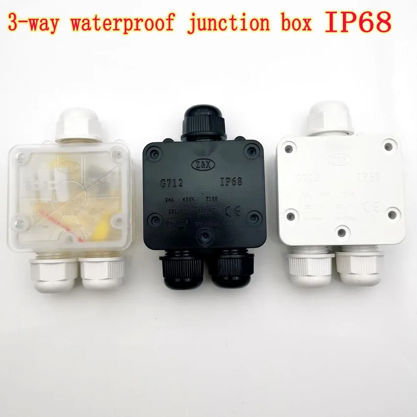 3-Way 24A 450V Outdoor Waterproof IP68 Cable Connector Junction Box Electric Enclosure Case Suitable for Cable Dia 4-15mm
3-Way 24A 450V Outdoor Waterproof IP68 Cable Connector Junction Box Electric Enclosure Case Suitable for Cable Dia 4-15mm