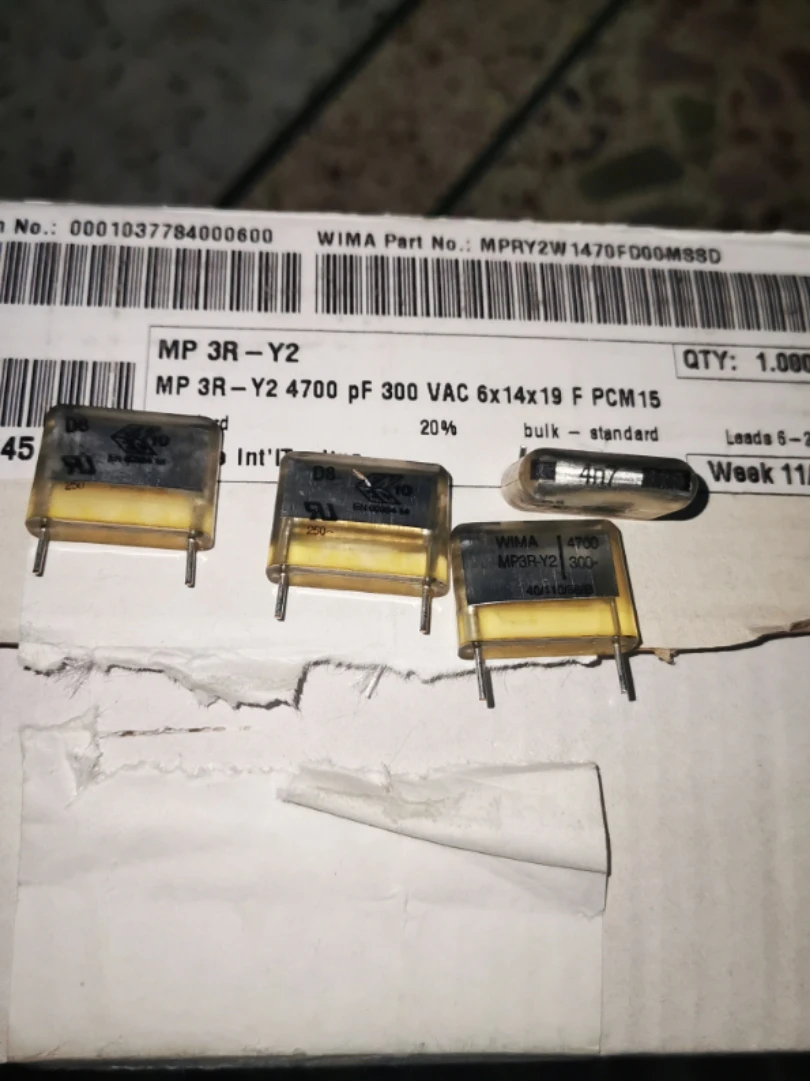 Пленка MPRY2W1470FD00M88D WIMA MP3R Y2 Y2-4700 pf 300V/472VAC конденсатор, бесплатная доставка, 30 шт.
Пленка MPRY2W1470FD00M88D WIMA MP3R Y2 Y2-4700 pf 300V/472VAC конденсатор, бесплатная доставка, 30 шт.