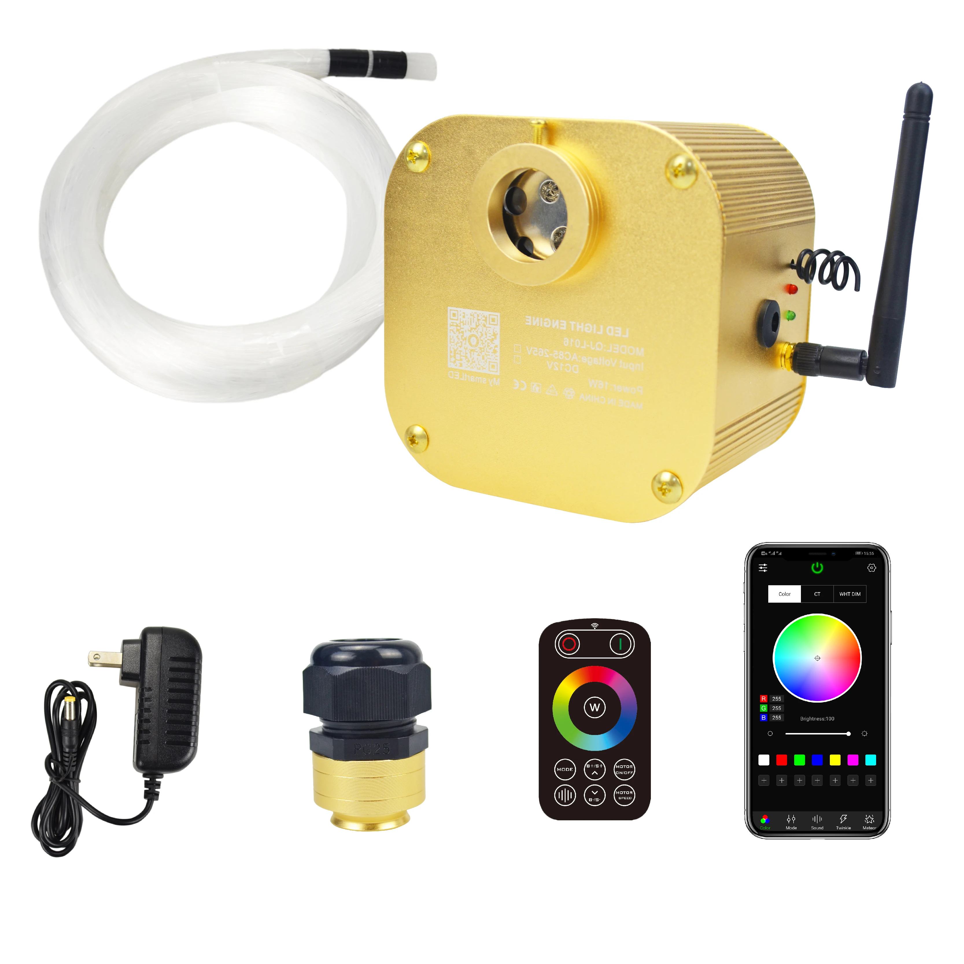 Led Fiber Optic Star Ceiling Light Touch And APP Control Twinkle Motor Led Fiber Optic Car Light Rgbw DC12V 16W 0.75mm Cable
Led Fiber Optic Star Ceiling Light Touch And APP Control Twinkle Motor Led Fiber Optic Car Light Rgbw DC12V 16W 0.75mm Cable
