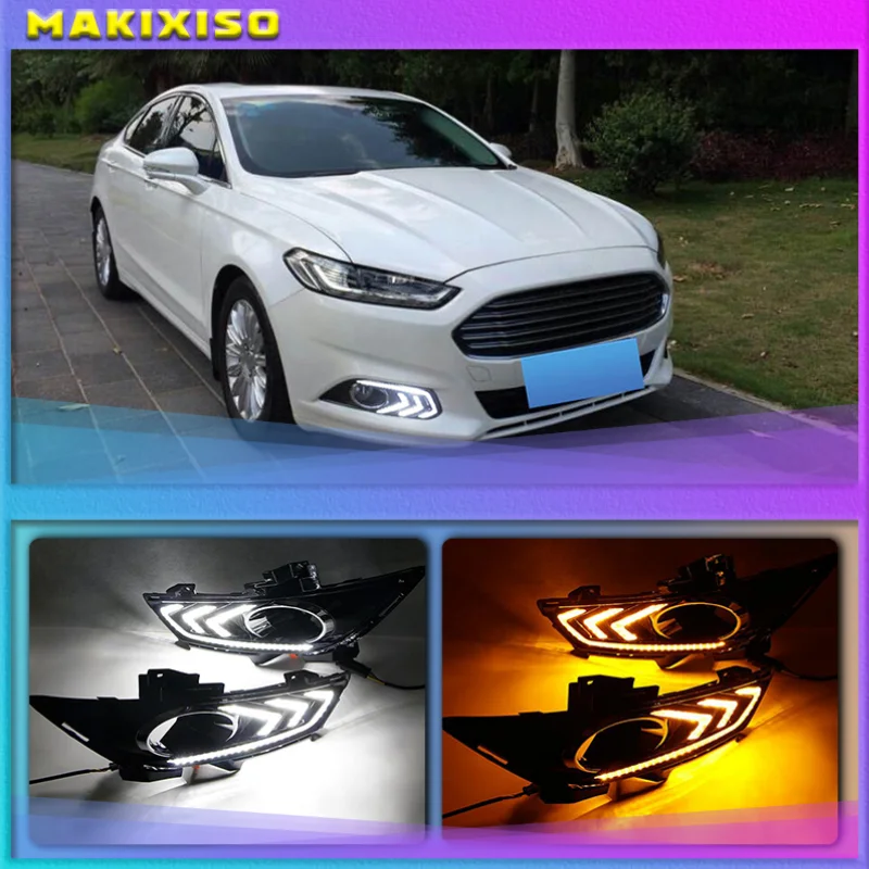 2 шт. для Ford Mondeo Fusion 2013 2014 2015 2016 Автомобильные дневные ходовые огни 12 в светодиодный дневные ходовые огни с желтым указателем поворота реле
2 шт. для Ford Mondeo Fusion 2013 2014 2015 2016 Автомобильные дневные ходовые огни 12 в светодиодный дневные ходовые огни с желтым указателем поворота реле