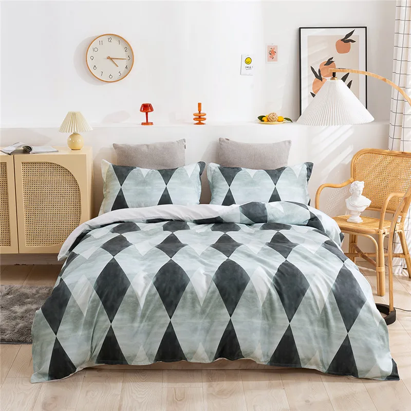 Rhombus Super Soft Duvet Cover Single Double Queen King Bed Bedclothes Double Duvet Cover Set Cute
Rhombus Super Soft Duvet Cover Single Double Queen King Bed Bedclothes Double Duvet Cover Set Cute