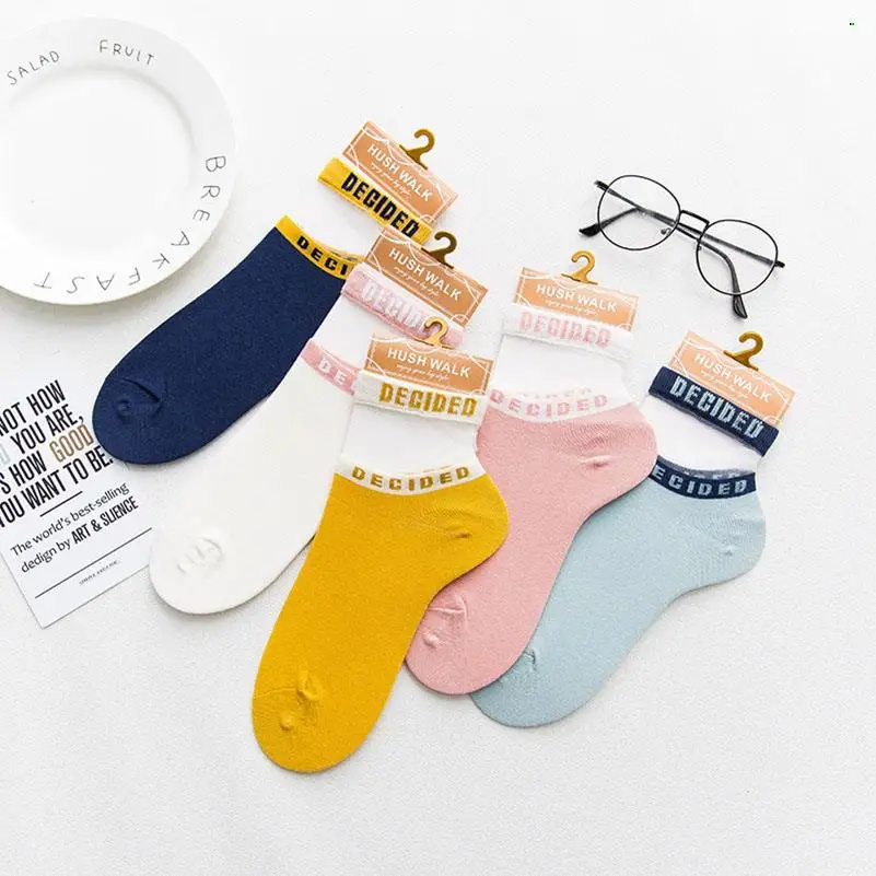 5pairs Women Silk Socks Bright Color with Letters Funny Girls Ladies Socks Summer Autumn Cotton Female Art Sock Meias Calcetines
5pairs Women Silk Socks Bright Color with Letters Funny Girls Ladies Socks Summer Autumn Cotton Female Art Sock Meias Calcetines