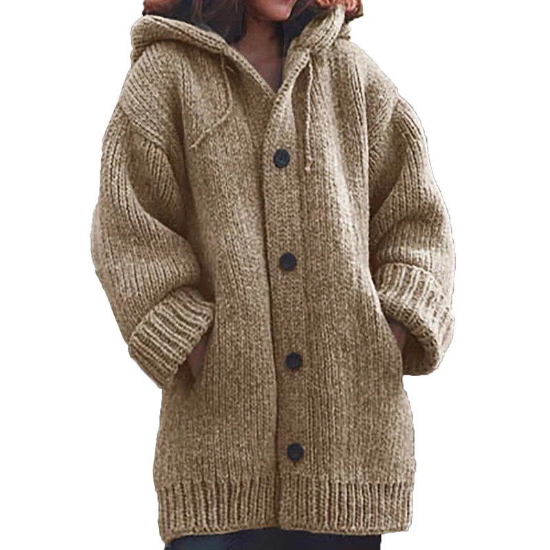 Autumn Winter Knitted Sweater Women 2023 NEW Hooded Coat Pure Colour Jacket Fashion Overcoat Single-Breasted Outerwear Female
Autumn Winter Knitted Sweater Women 2023 NEW Hooded Coat Pure Colour Jacket Fashion Overcoat Single-Breasted Outerwear Female