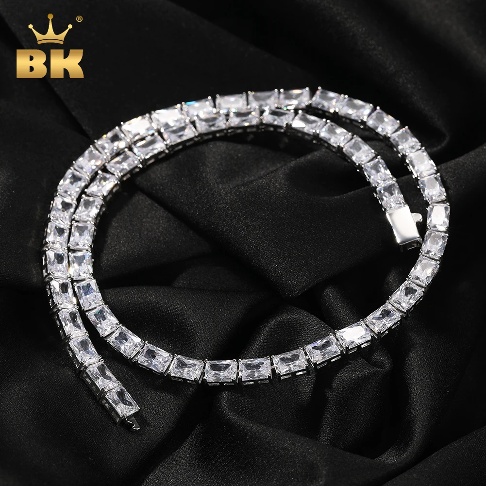 THE BLING KING 6mm Square Cut CZ Tennis Chain Necklace Iced Out Cubic Zirconia Choker Fashion HipHop Jewelry For Gift
THE BLING KING 6mm Square Cut CZ Tennis Chain Necklace Iced Out Cubic Zirconia Choker Fashion HipHop Jewelry For Gift
