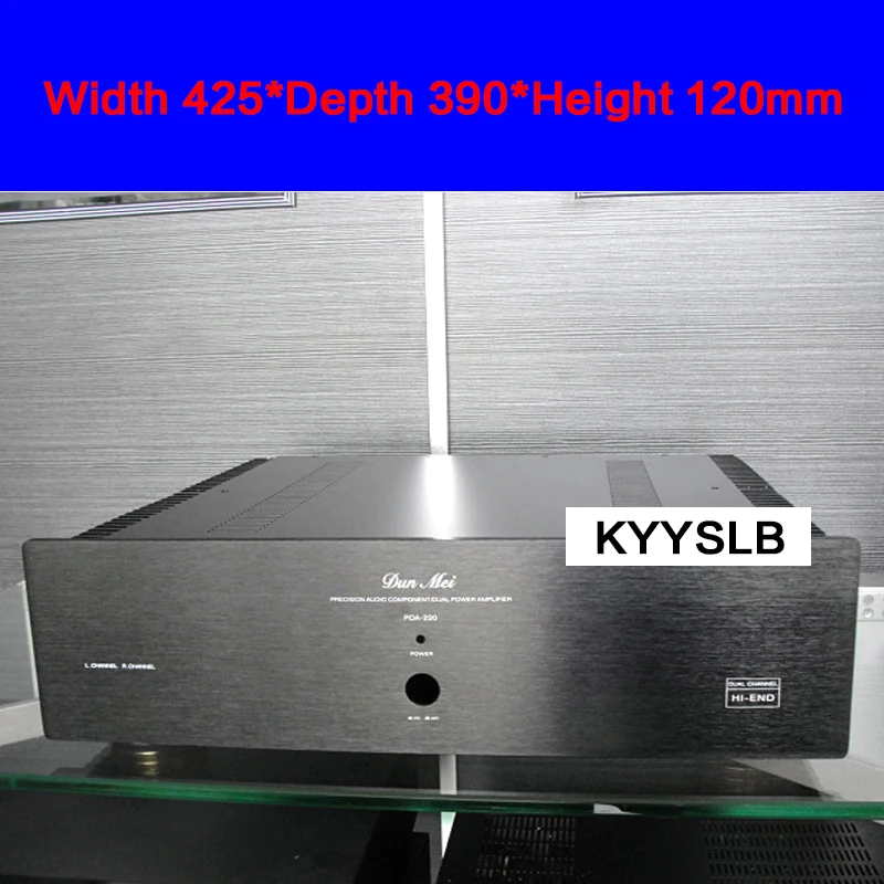 KYYSLB 435*390*120mm POA 220 transistor pure amplifier chassis Box House DIY Enclosure with cooling hole Amplifier Case Shell
KYYSLB 435*390*120mm POA 220 transistor pure amplifier chassis Box House DIY Enclosure with cooling hole Amplifier Case Shell