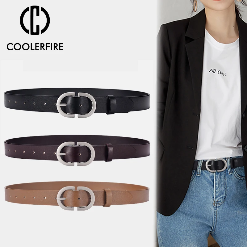 Women's Belt Genuine Leather ladies fashion metal round buckle belt jeans wild luxury brand belts for womenLD032
Women's Belt Genuine Leather ladies fashion metal round buckle belt jeans wild luxury brand belts for womenLD032