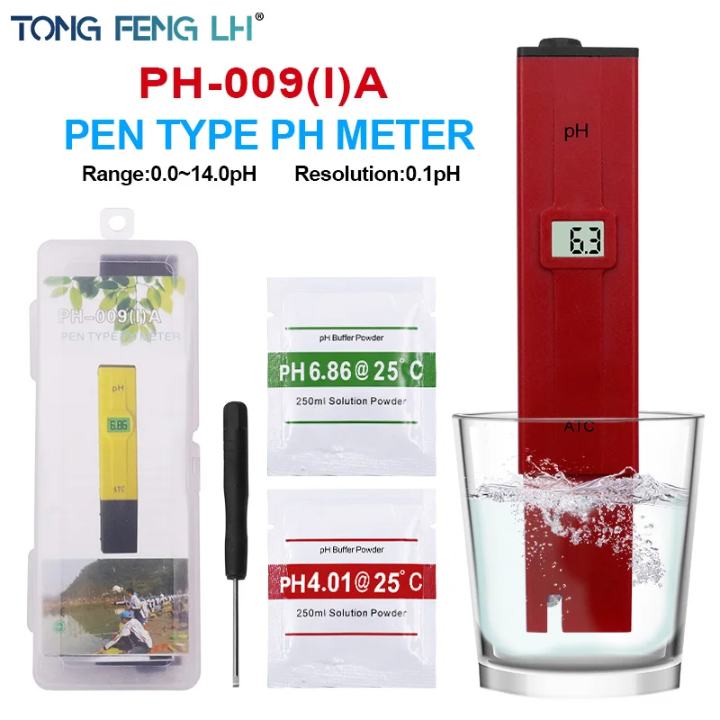PH pen PH meter Digital display pen type pH meter PH detection ATC temperature compensation test pen pH meter
PH pen PH meter Digital display pen type pH meter PH detection ATC temperature compensation test pen pH meter