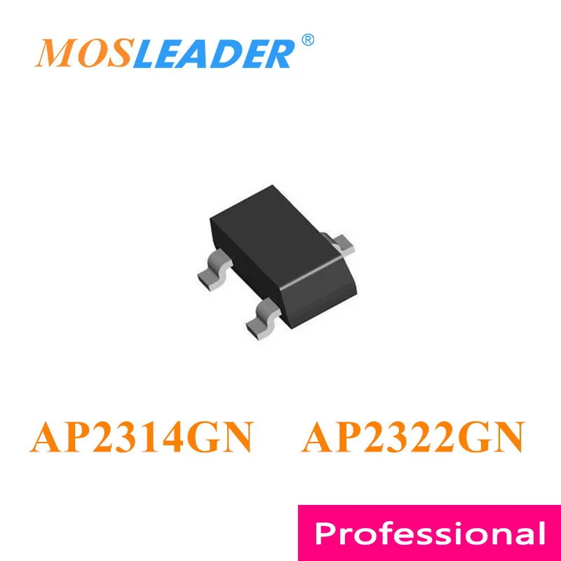 Mosleader AP2314GN AP2322GN SOT23 3000PCS AP2314GN-HF AP2322GN-HF AP2314 AP2322 N-Channel 20V Chinese High quality
Mosleader AP2314GN AP2322GN SOT23 3000PCS AP2314GN-HF AP2322GN-HF AP2314 AP2322 N-Channel 20V Chinese High quality