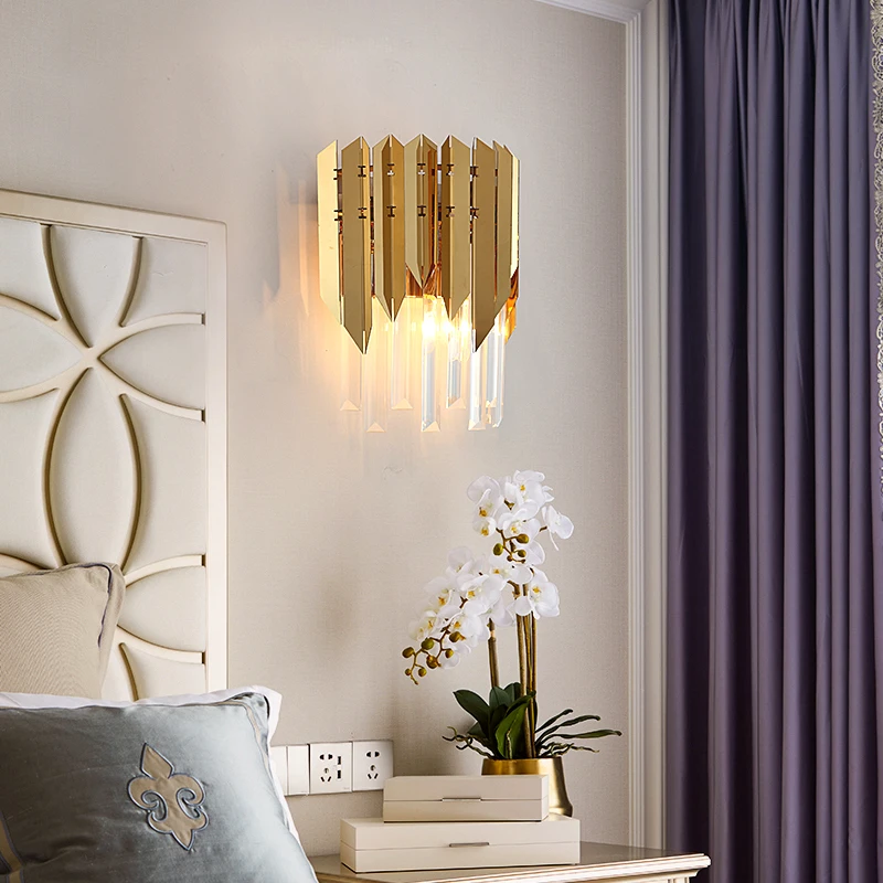 Deyidn Crystal Golden Wall Lamp Modern Bedside Sconce Light Modern Minimalist Creative Wall Light Villa Corridor Aisle Cloakroom
Deyidn Crystal Golden Wall Lamp Modern Bedside Sconce Light Modern Minimalist Creative Wall Light Villa Corridor Aisle Cloakroom